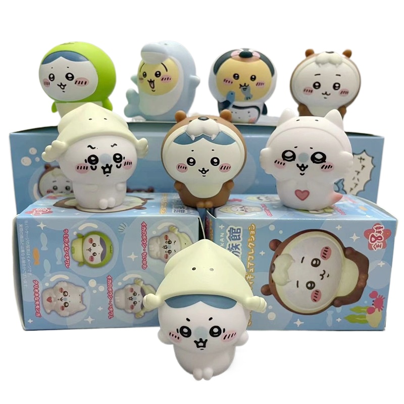 Fish Toys For Aquarium - 8pcs/Box Kawaii Chiikawa Aquarium Blind Box