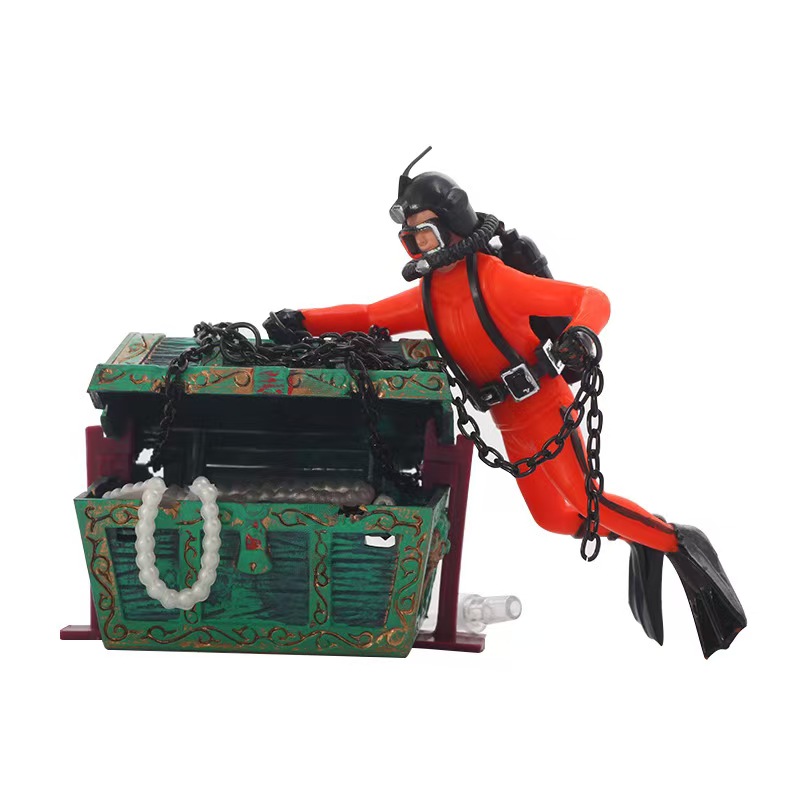 Aquarium Fish Of The World - Treasure Frogman Aquarium Ornament World of