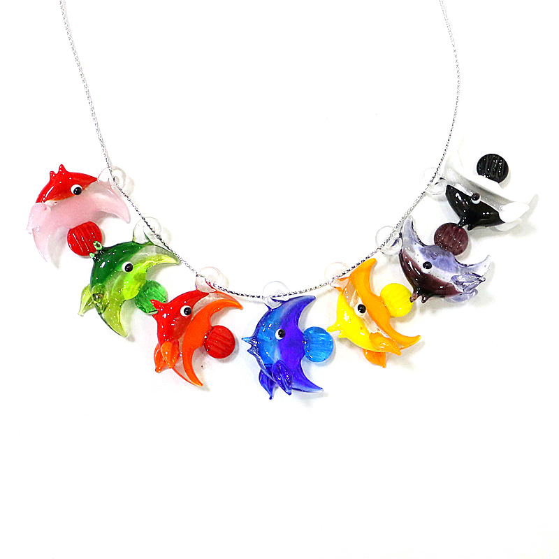 Aquarium Mini Fish - 2pcs Mini Fish Glass Pendant Cute
