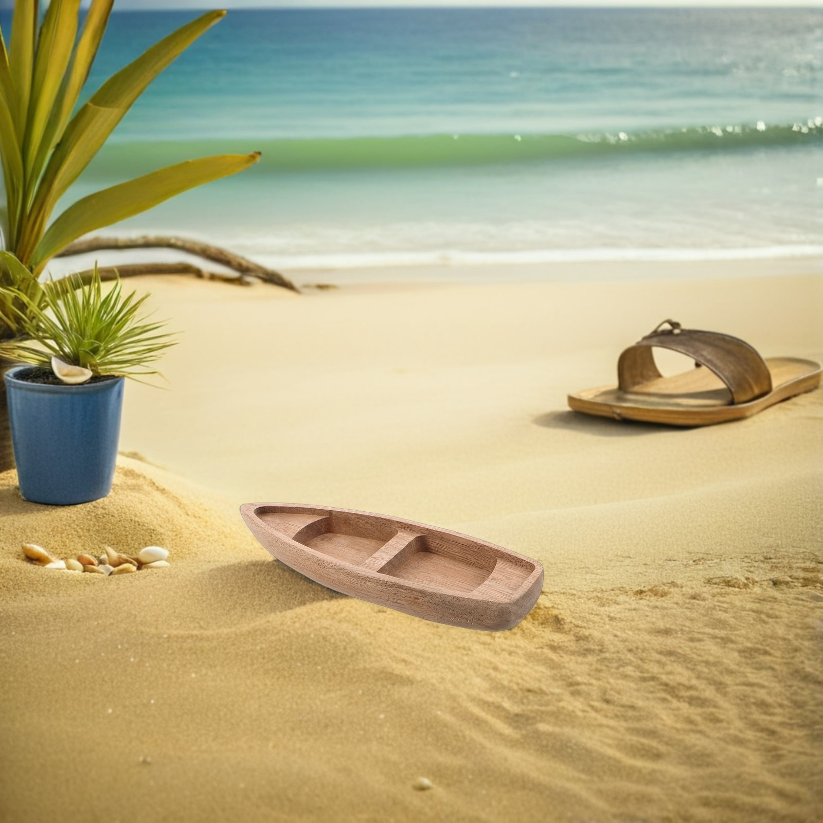Miniature Wooden Boat Handcraf - Aquarium Mini Fish review and price