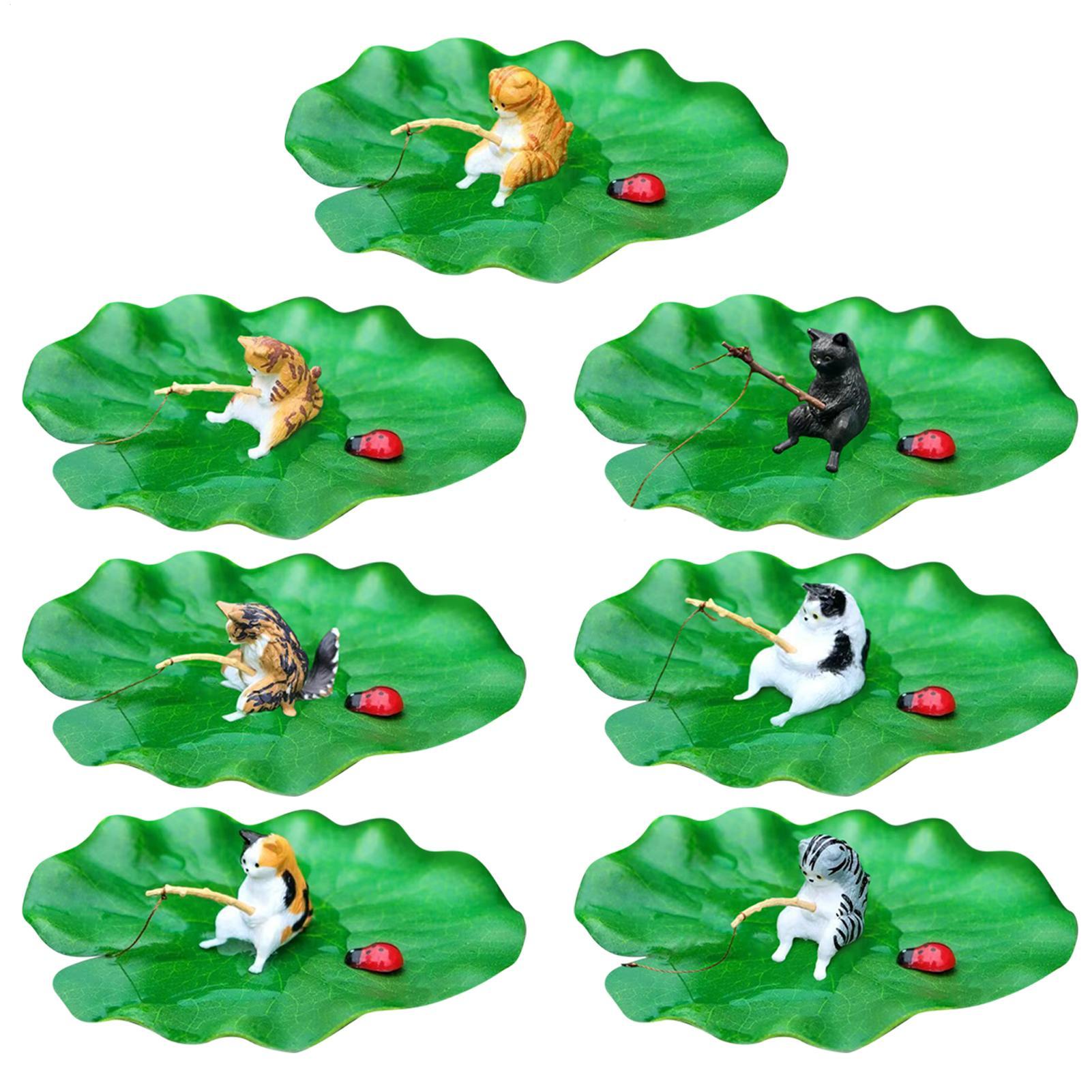 Cat Fishing on Floating Lily P - Fish Toys For Aquarium review and price
