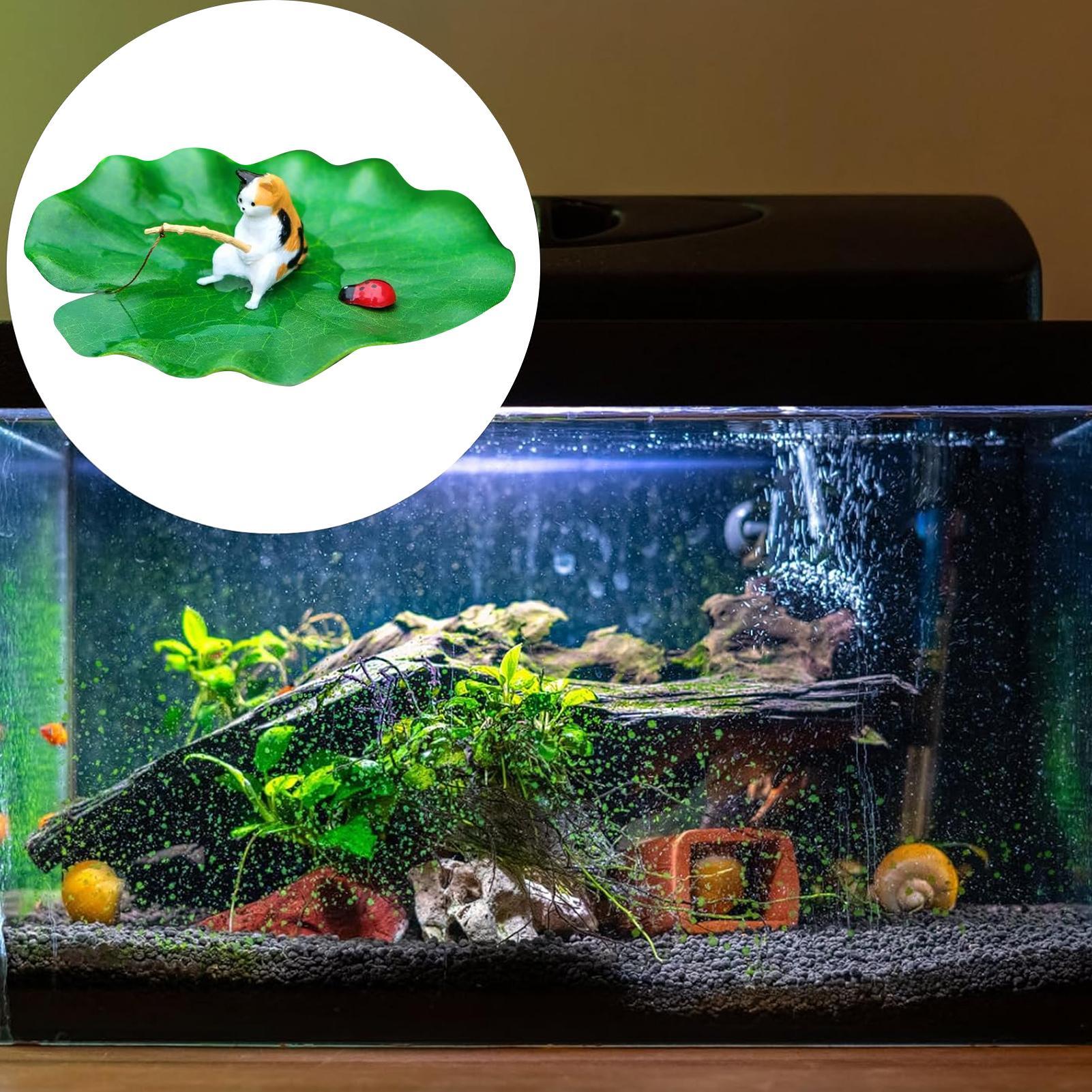Cat Fishing on Floating Lily P - Fish Toys For Aquarium review and price