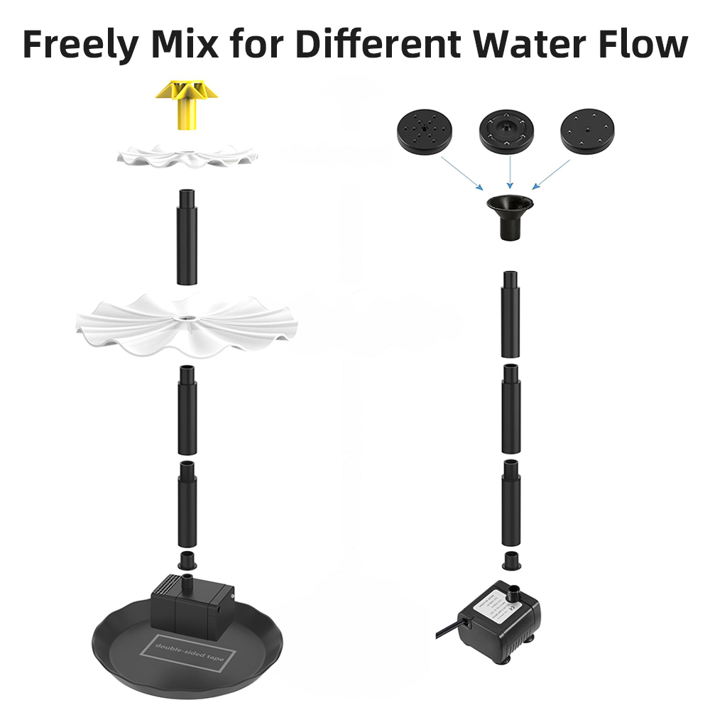 Solar Fountain Pump for Bird B - Aquarium Fish Pond review and price