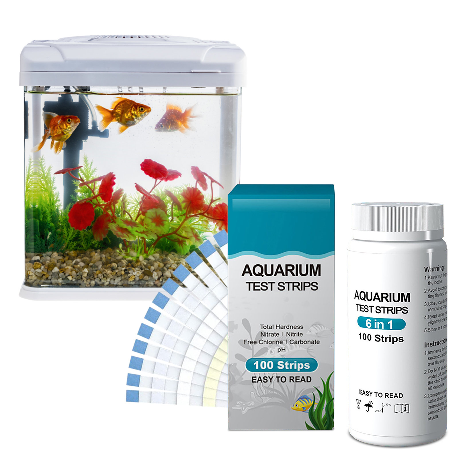 100pcs 6-in-1 Water Quality Te - Aquarium Fish Pond review and price