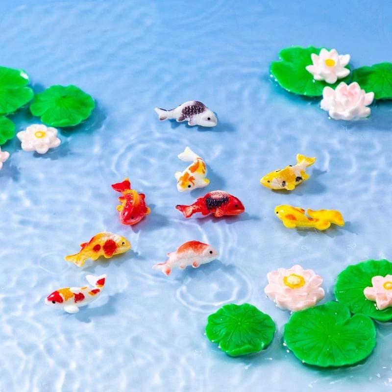 Mini Resin Koi Fish Figurines  - Aquarium Mini Fish review and price