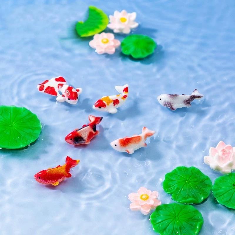 Mini Resin Koi Fish Figurines  - Aquarium Mini Fish review and price