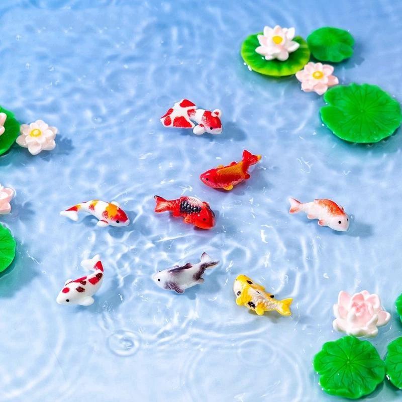 Mini Resin Koi Fish Figurines  - Aquarium Mini Fish review and price