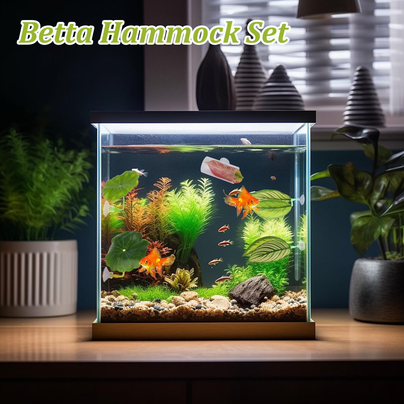 Betta Fish Hammock 5 Pieces Ad - Fish Toys For Aquarium review and price