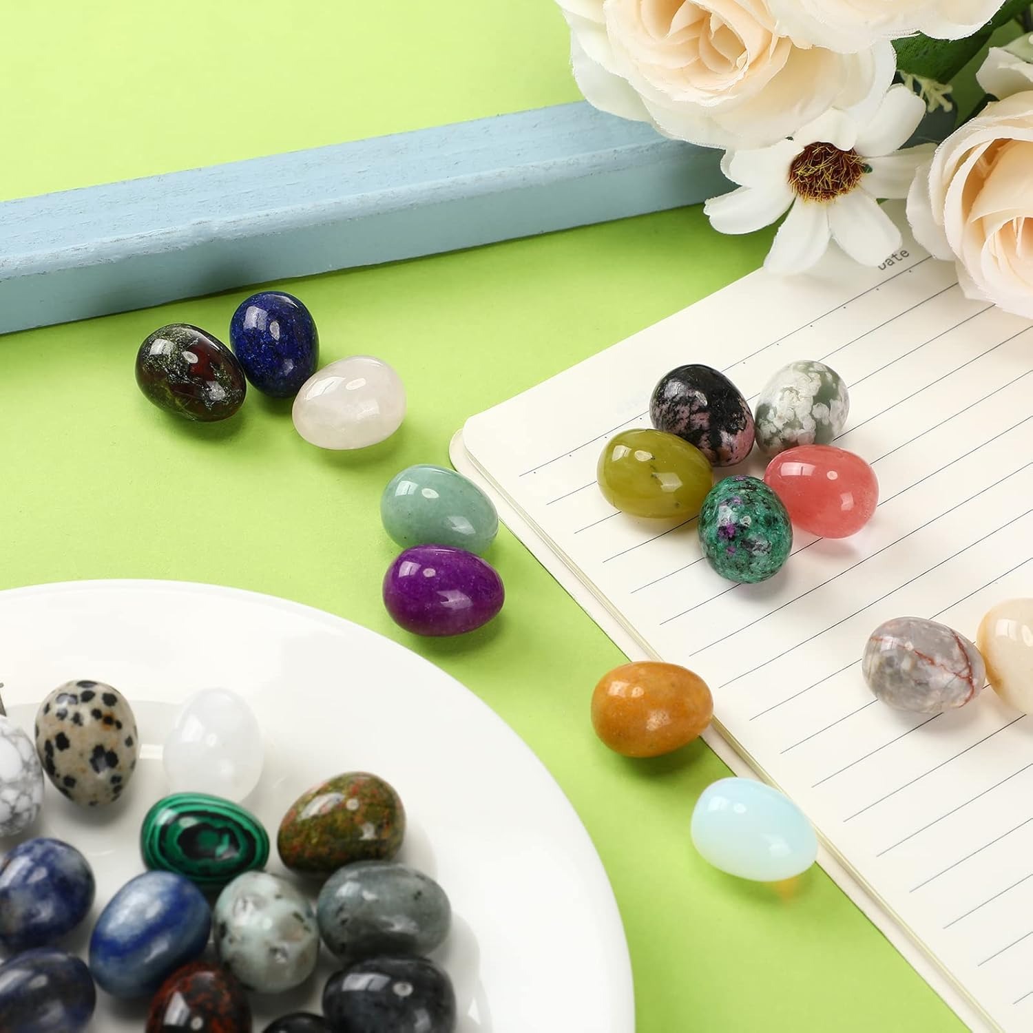 8  pcs natural crystal beads,  - Aquarium Fish Pot review and price
