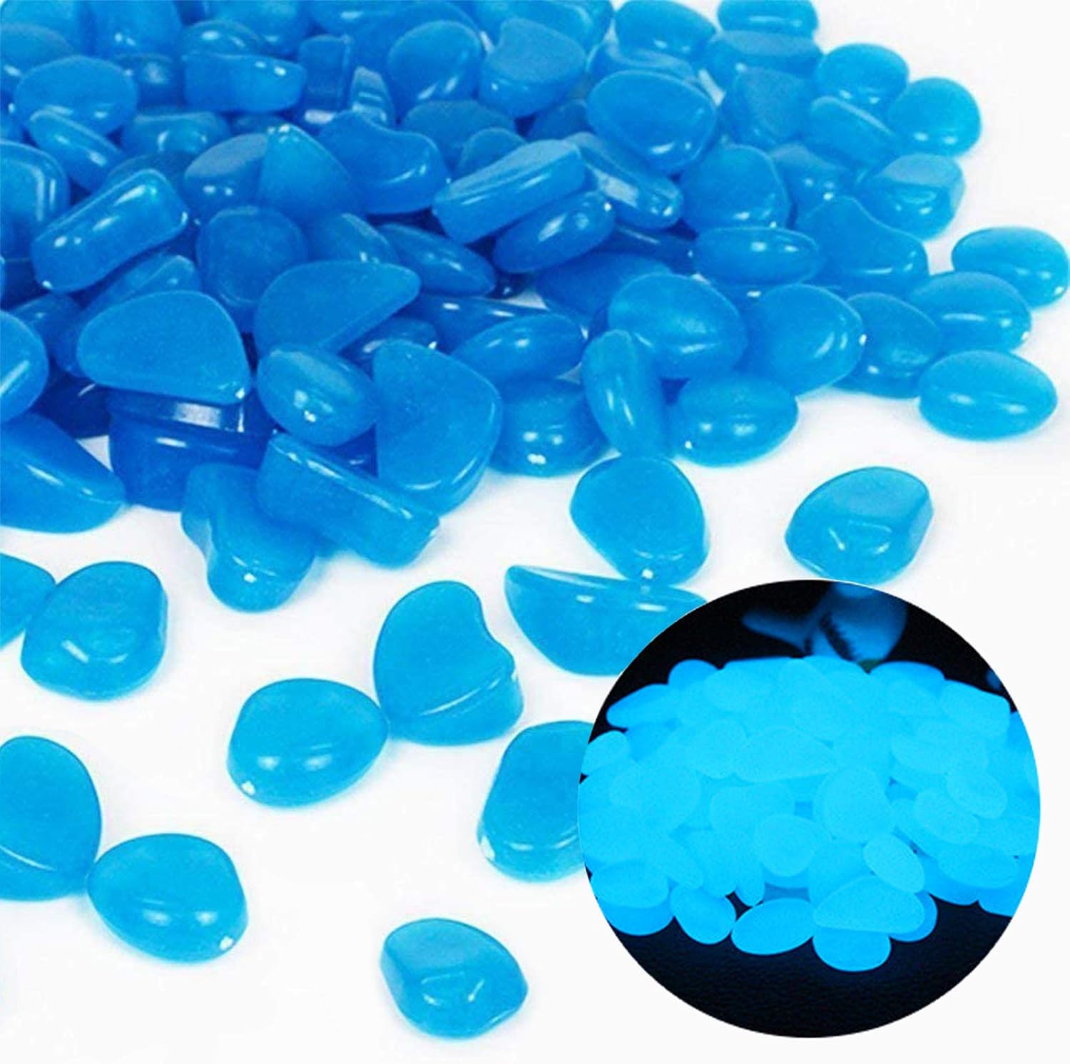 Fish Tank Rocks Glow Blue Pebb - Aquarium Fish Pot review and price