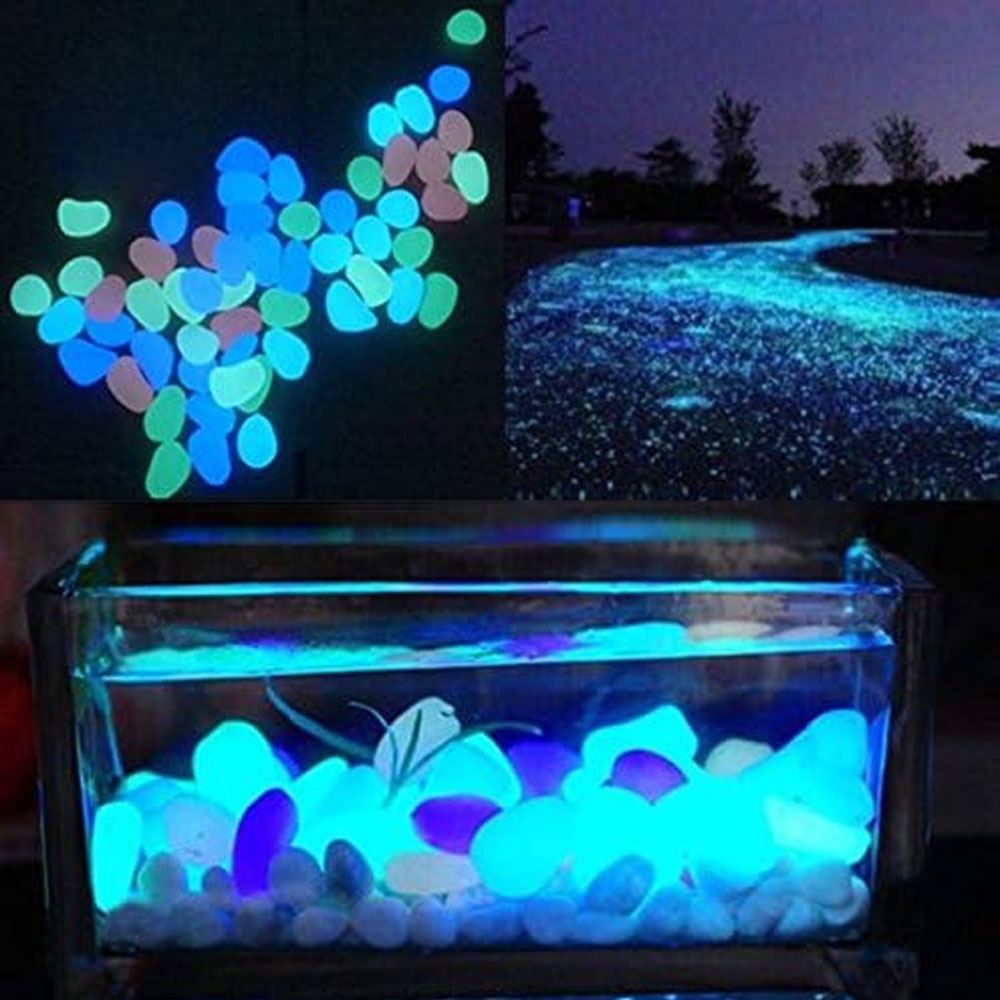 Fish Tank Rocks Glow Blue Pebb - Aquarium Fish Pot review and price