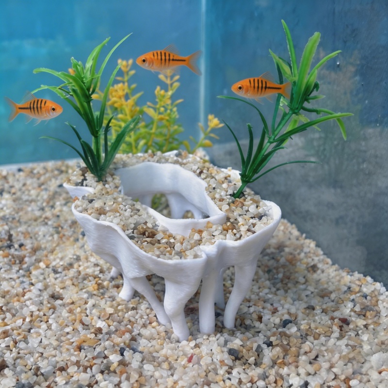 3D printed aquarium plants in  - Aquarium Fish Pot review and price