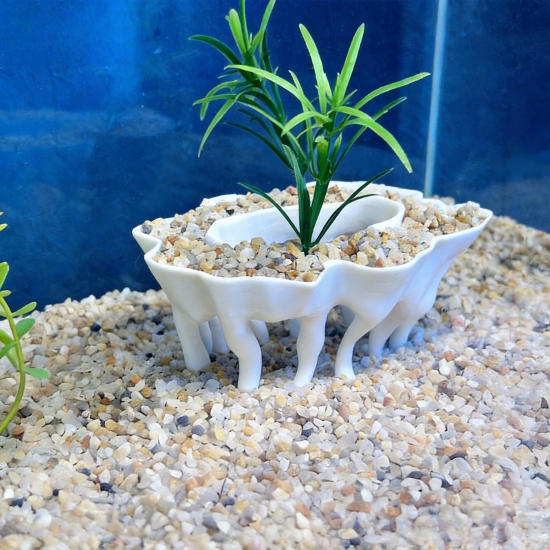 3D printed aquarium plants in  - Aquarium Fish Pot review and price