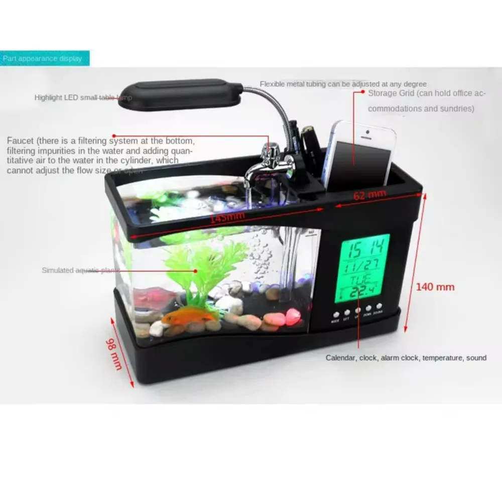 Aquarium Mini Fish Tank with W - Aquarium Mini Fish review and price